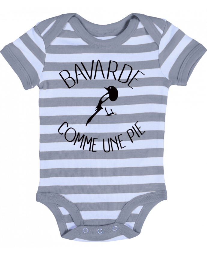 Baby Body striped Bavarde comme une Pie - Freeyourshirt.com