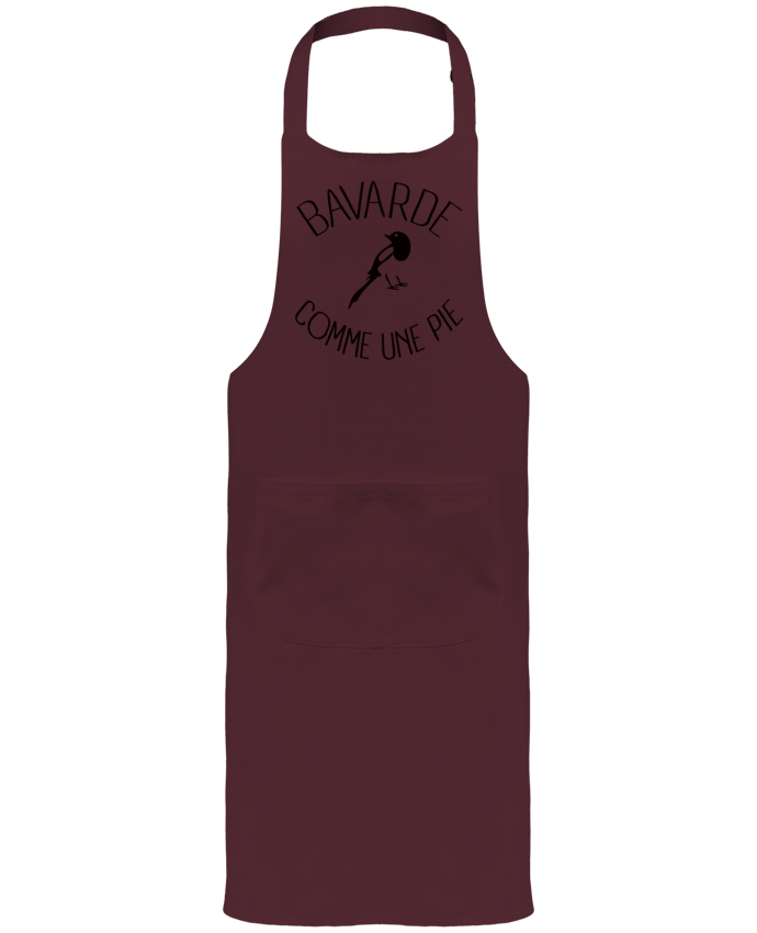 Tablier avec poches Bavarde comme une Pie par Freeyourshirt.com