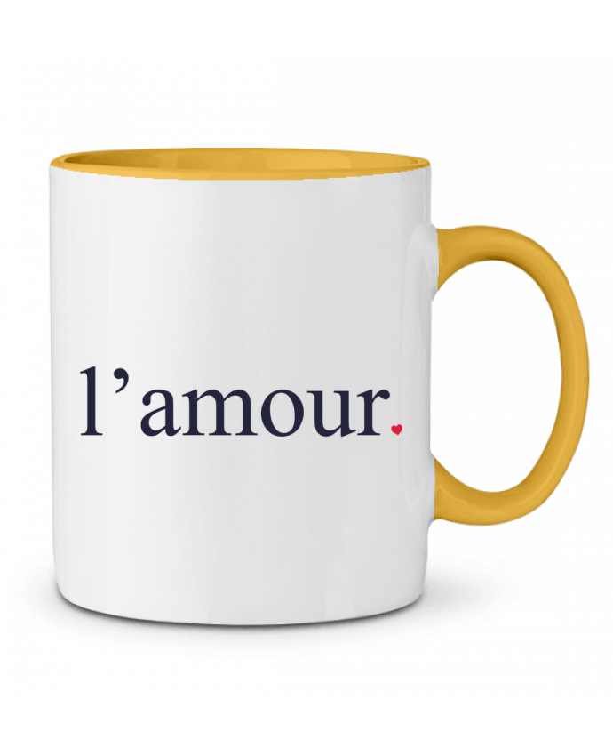 Two-tone Ceramic Mug l'amour by Ruuud Ruuud