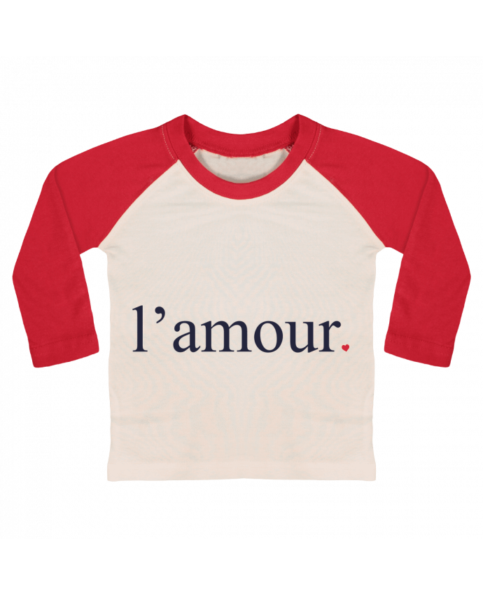 Camiseta Bebé Béisbol Manga Larga l'amour by Ruuud por Ruuud