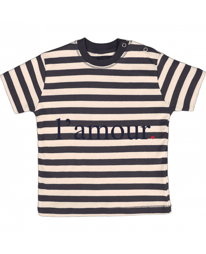 T-shirt baby with stripes l'amour by Ruuud by Ruuud