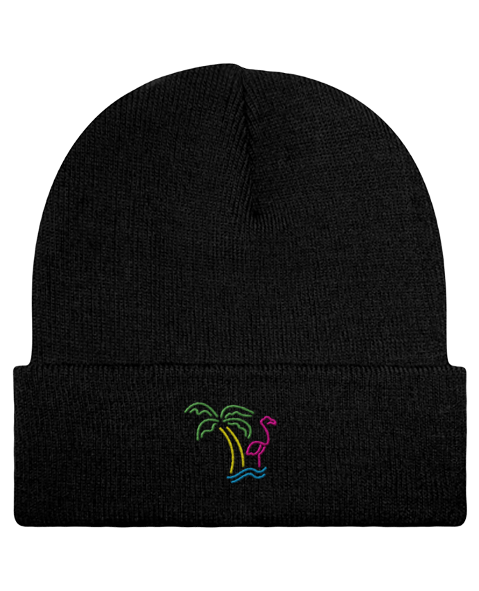 Bonnet à revers Island Flamingo par tunetoo