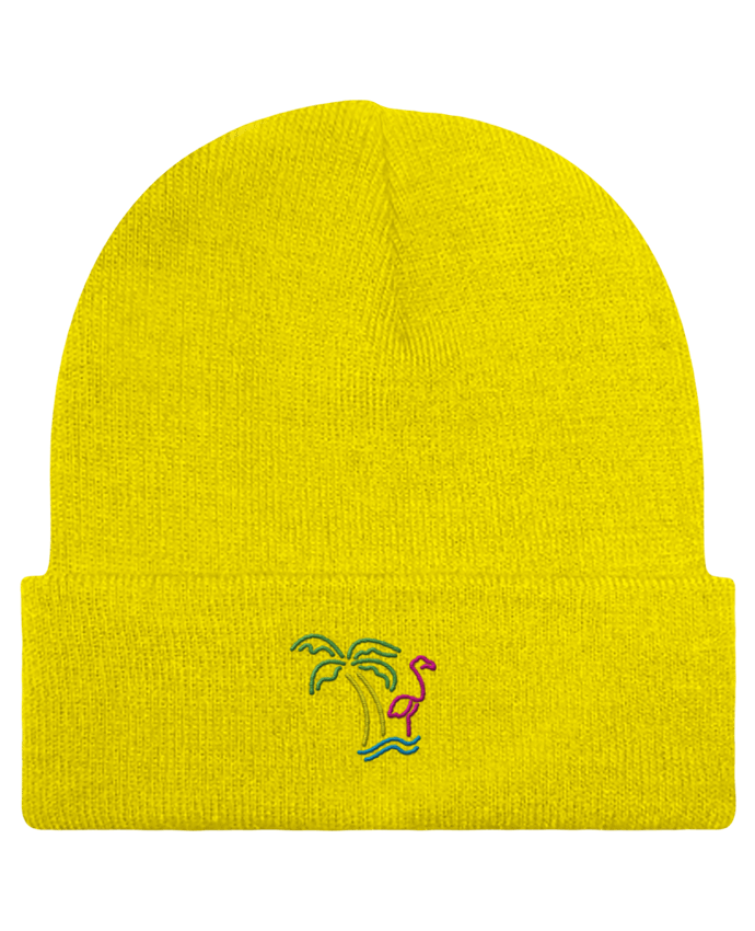 Reversible Beanie Island Flamingo by tunetoo