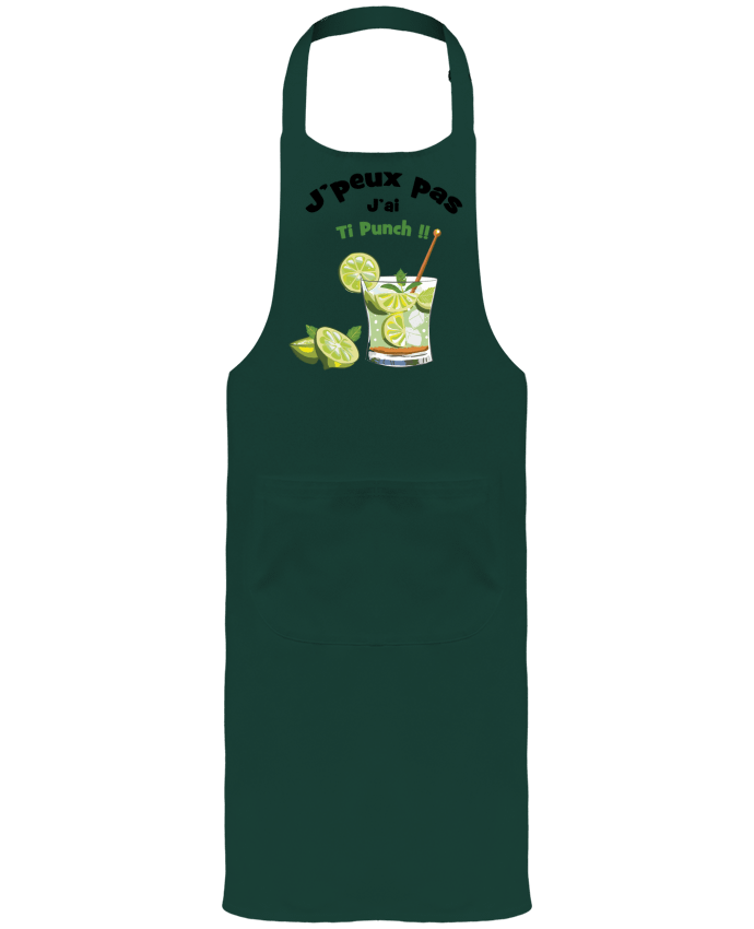 Garden or Sommelier Apron with Pocket J'peux pas j'ai Ti punch by LarryZabim