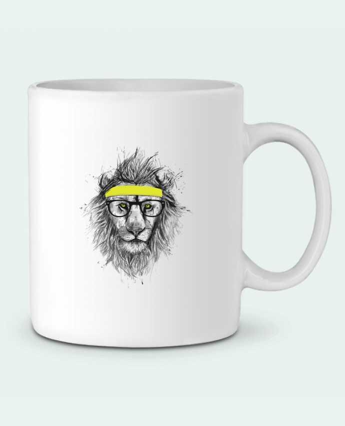 Ceramic Mug Hipster Lion by Balàzs Solti