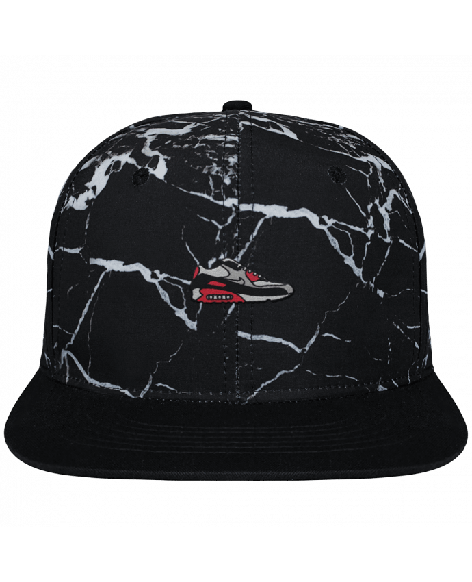 Gorra Snapback Diseño Mineral Negro Air max brodé et toile imprimée motif minéral noir et blanc