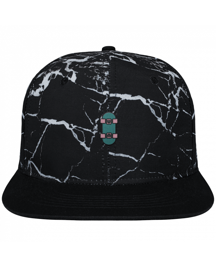 Gorra Snapback Diseño Mineral Negro Skate bleu brodé et toile imprimée motif minéral noir et blanc