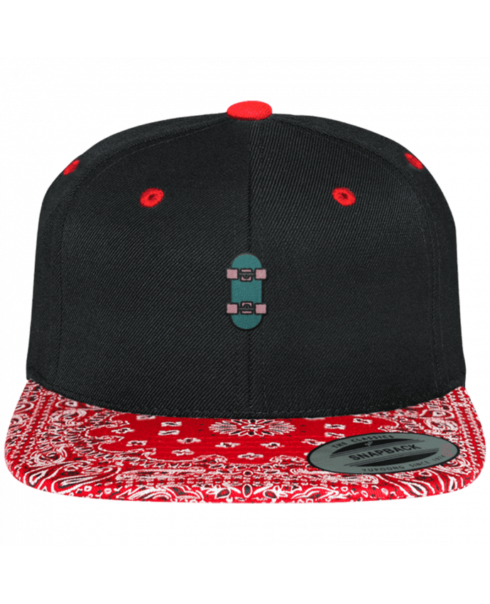 Casquette Snapback à imprimé brodé Skate bleu par tunetoo