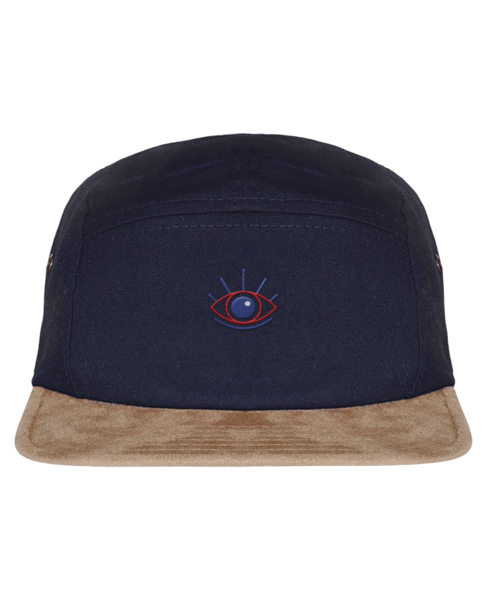 5 Panel Cap suede effect visor Oeil by tunetoo