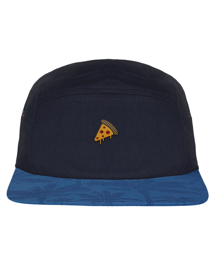 5 Panel Cap dot pattern visor Pizza slice by tunetoo