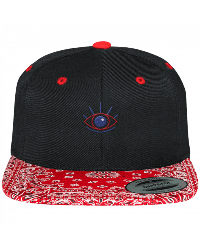 Casquette Snapback à imprimé brodé Oeil par tunetoo