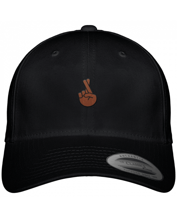 Casquette brodée Doigts croisés black par tunetoo