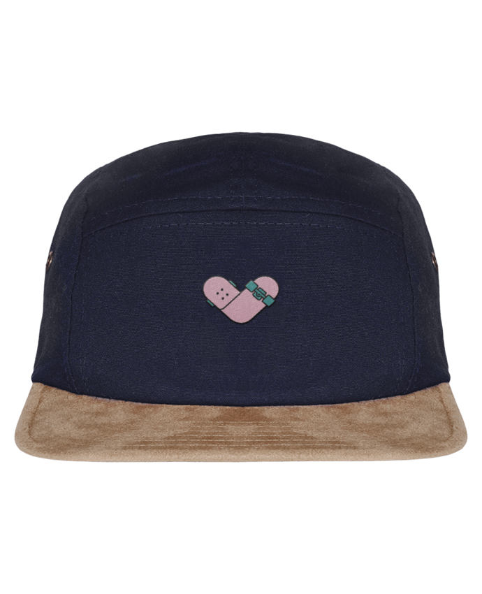 5 Panel Cap suede effect visor Coeur skate by tunetoo