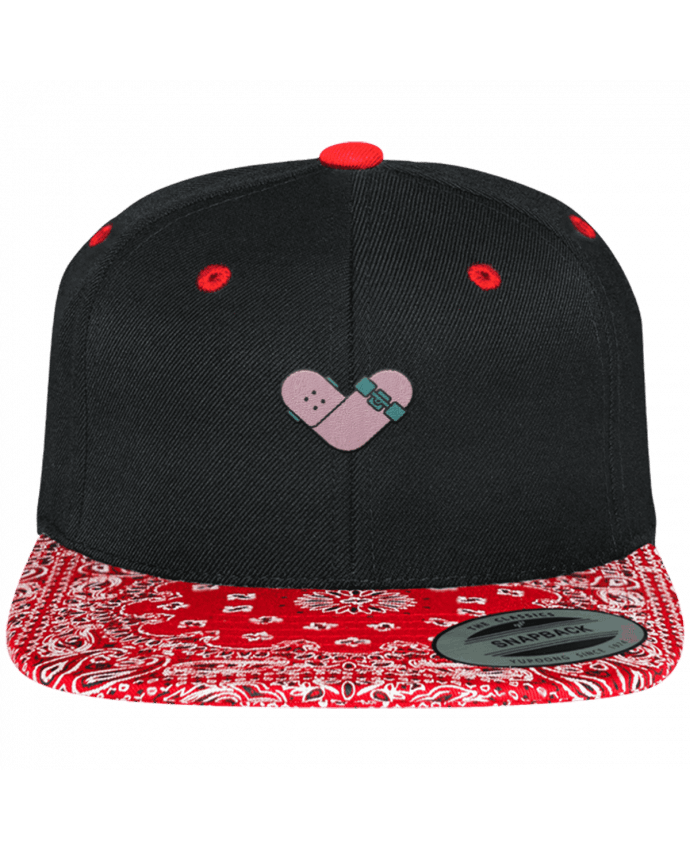 Casquette Snapback à imprimé brodé Coeur skate par tunetoo