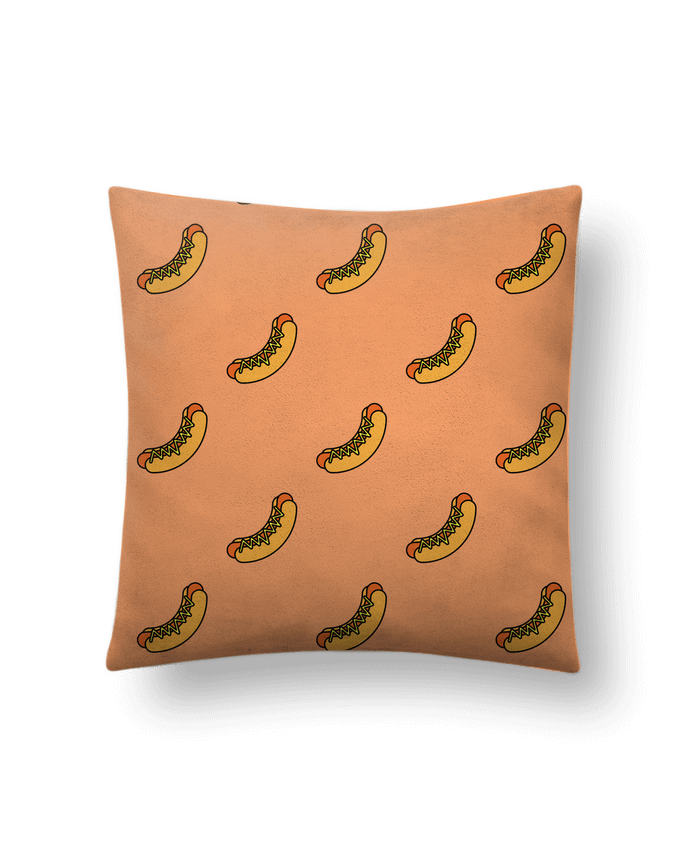 Cushion suede touch 45 x 45 cm Hot dog by tunetoo