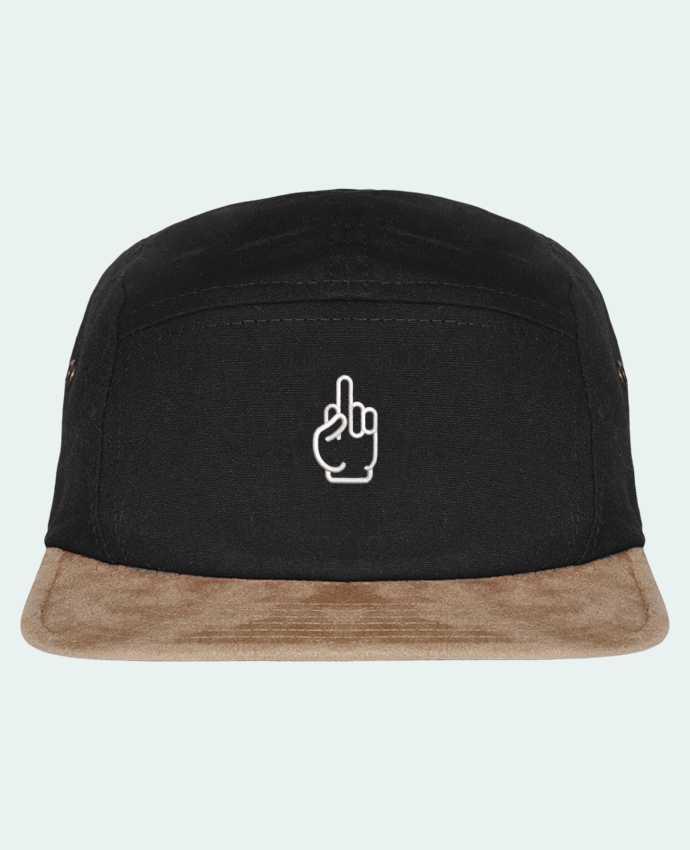 5 Panel Cap suede effect visor Fuck by tunetoo