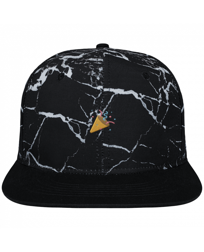 Snapback Cap black mineral Crown pattern Party brodé et toile imprimée motif minéral noir et blanc