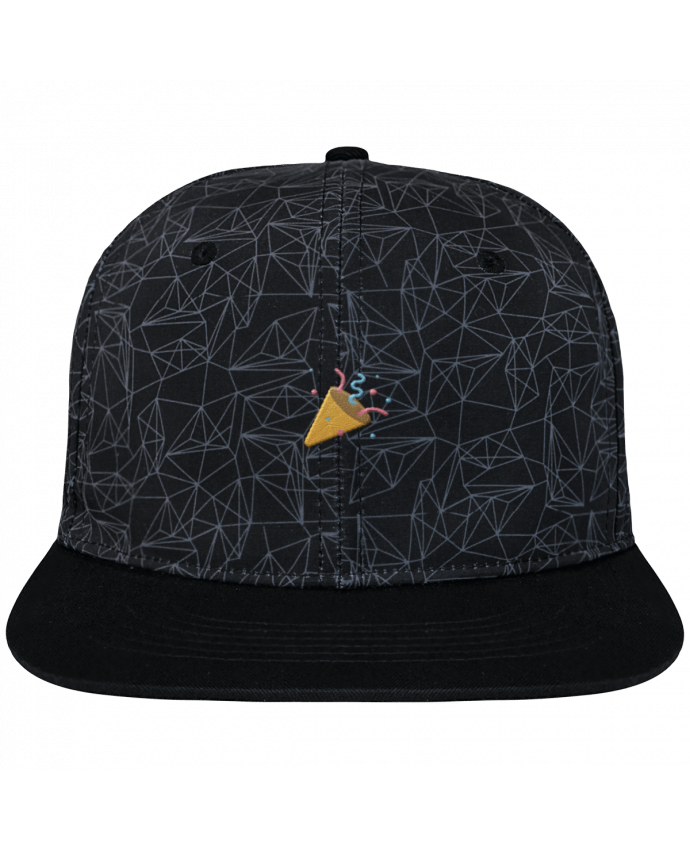 Snapback Cap geometric Crown pattern Party brodé avec toile imprimée et visière noire