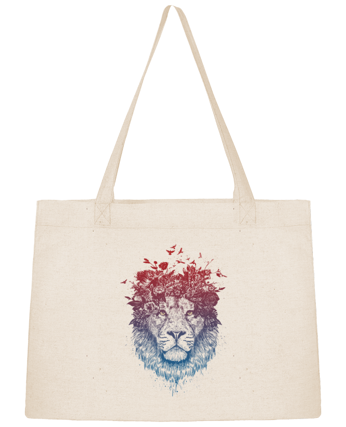 Shopping tote bag Stanley Stella Floral lion III by Balàzs Solti