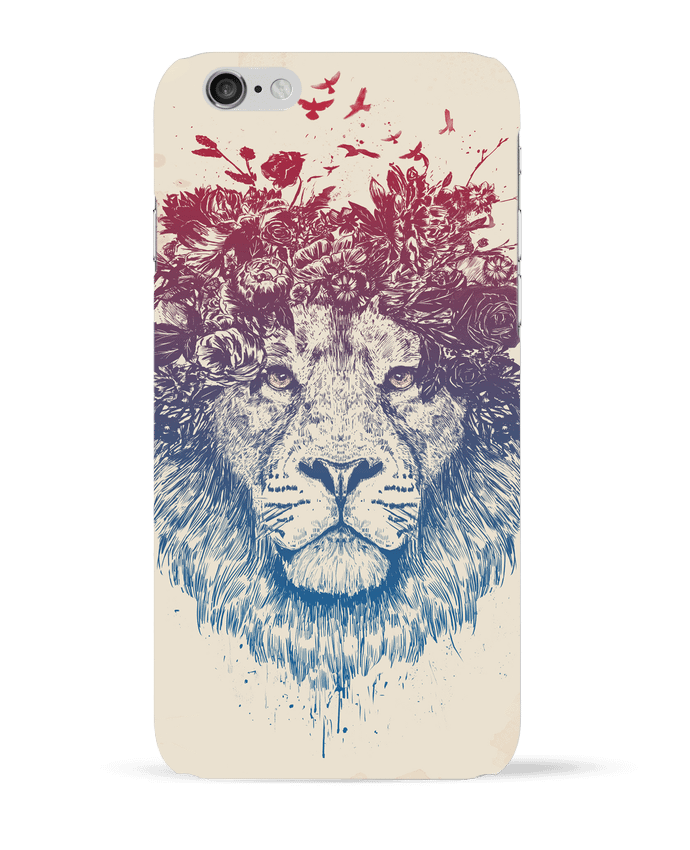 Case 3D iPhone 6 Floral lion III by Balàzs Solti