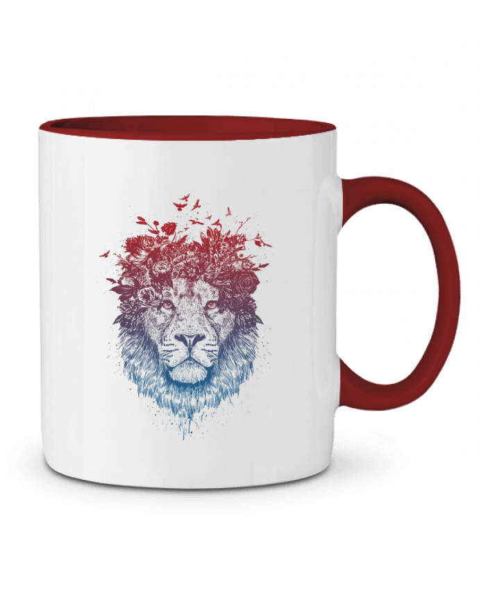 Mug bicolore Floral lion III Balàzs Solti