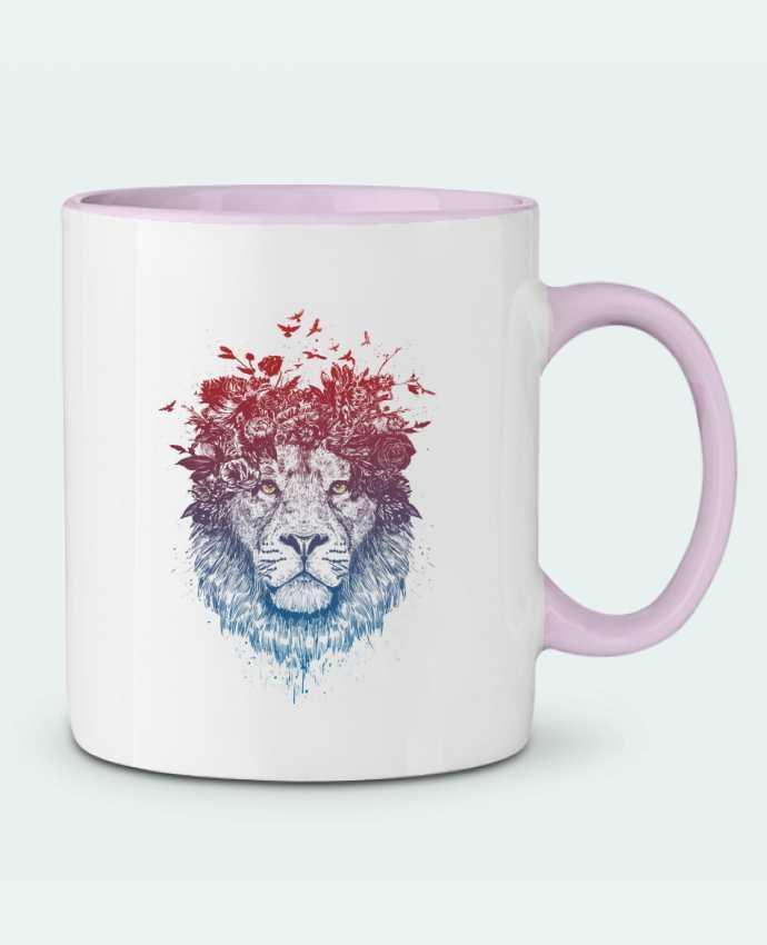 Mug bicolore Floral lion III Balàzs Solti