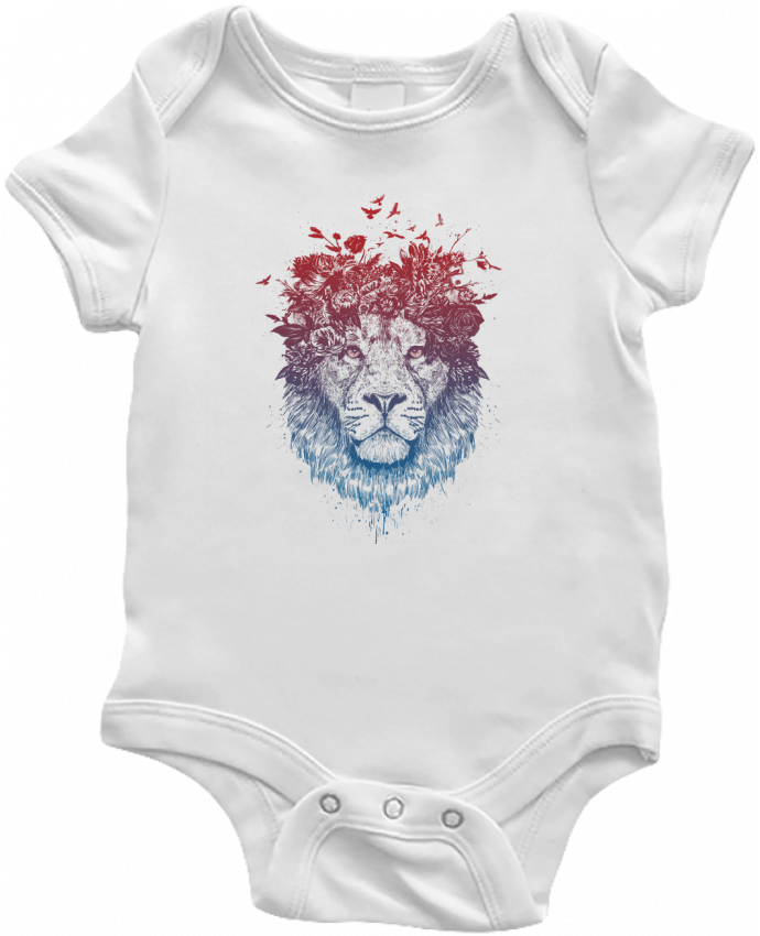 Body Bebé Floral lion III por Balàzs Solti