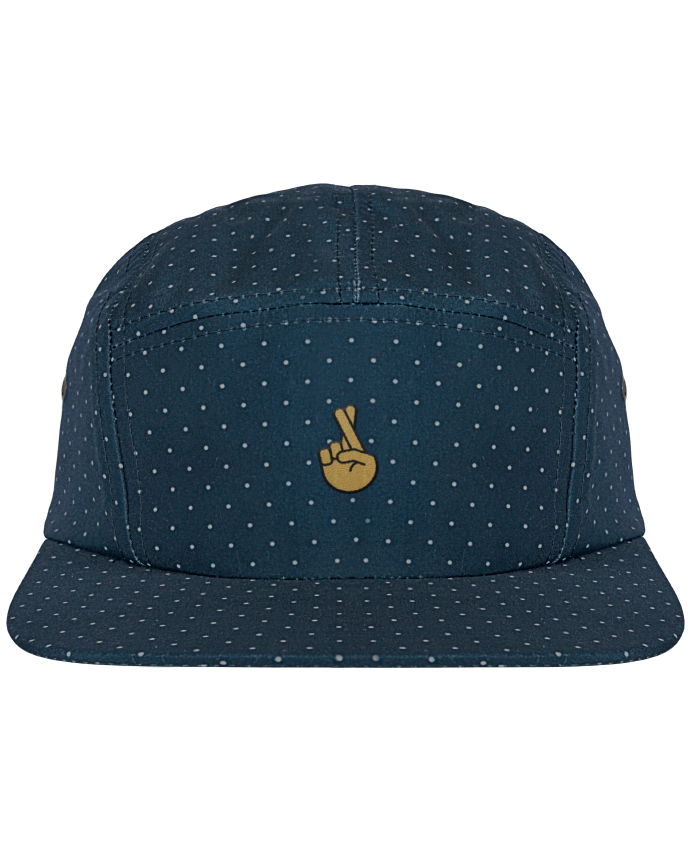 5 Panel Cap dot pattern Doigts croisés yellow by tunetoo