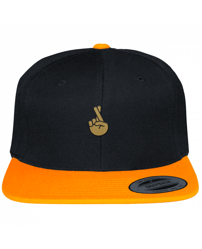 Snapback cap two-one varsity Doigts croisés yellow by tunetoo
