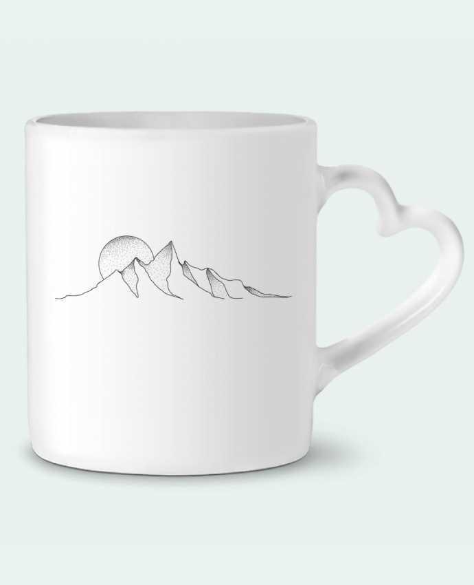 Mug coeur mountain draw par /wait-design