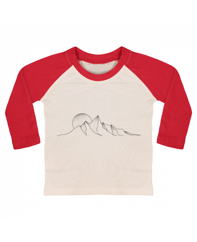 T-shirt baby Baseball long sleeve mountain draw by /wait-design