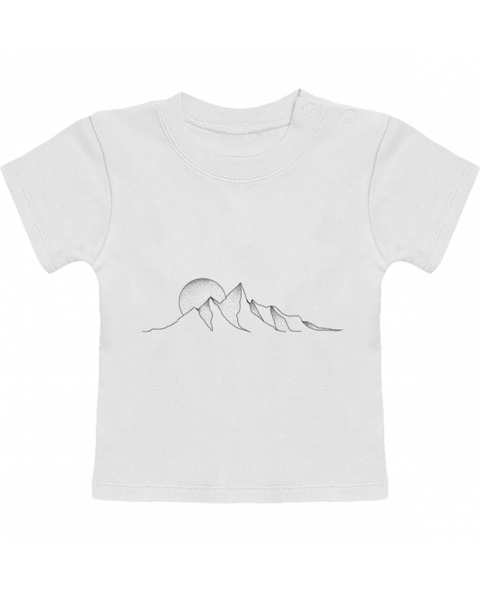 T-Shirt Baby Short Sleeve mountain draw manches courtes du designer /wait-design