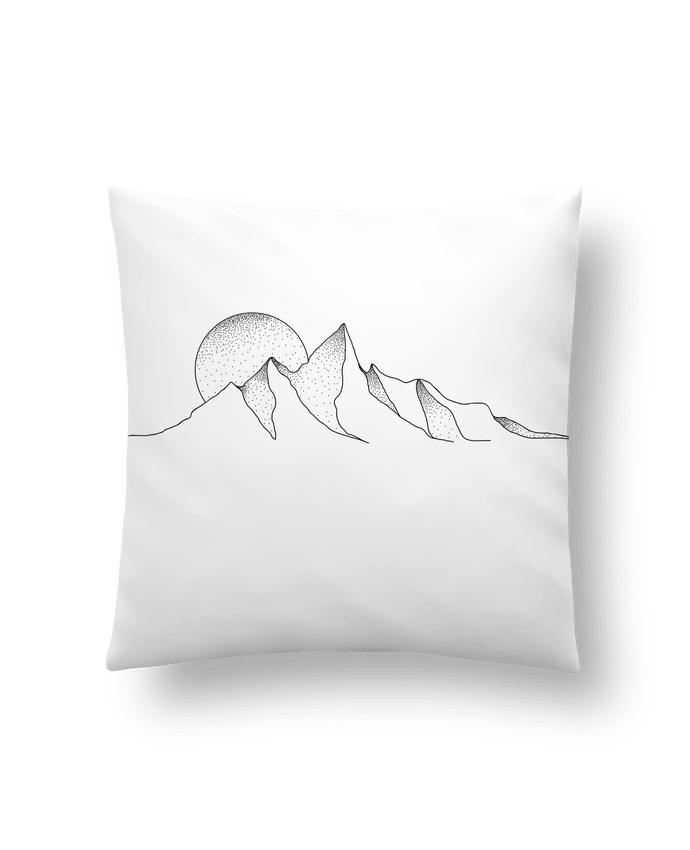 Cushion synthetic soft 45 x 45 cm mountain draw by /wait-design