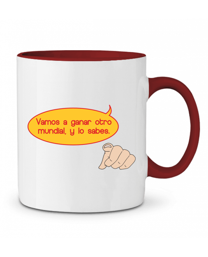 Mug bicolore Vamos a ganar otro mundial y lo sabes tunetoo