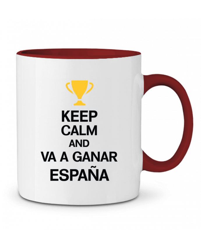 Mug bicolore Keep calm and va a ganar tunetoo