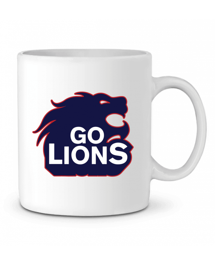 Ceramic Mug Go Lions by tunetoo