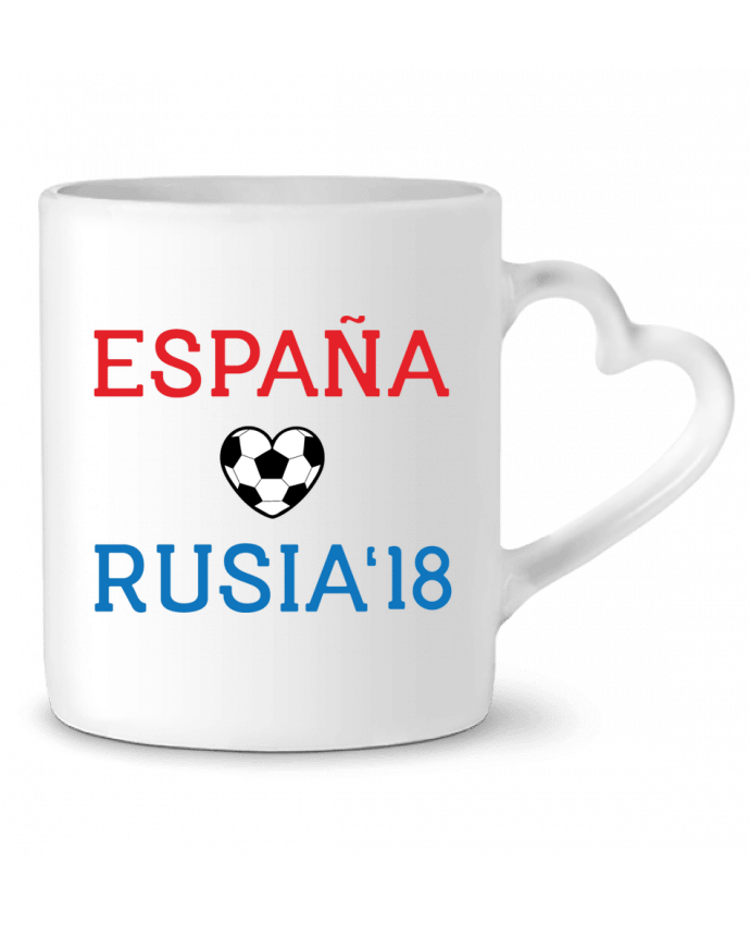 Mug coeur España Rusia 2018 par tunetoo