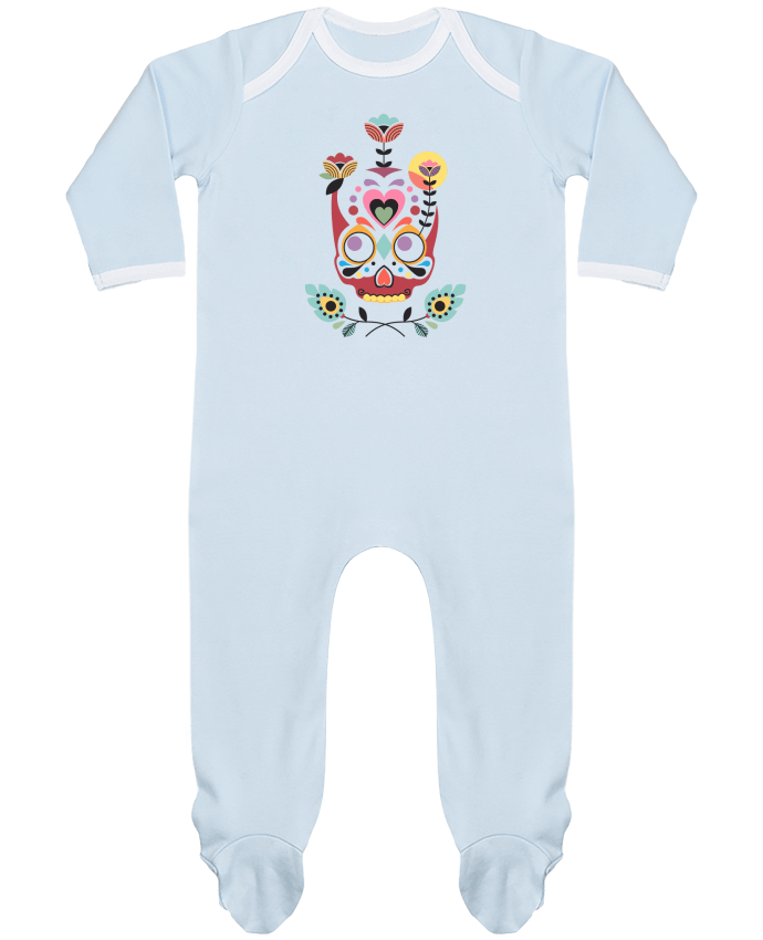 Body Pyjama Bébé Calavera fleurie par Tête Au Carré