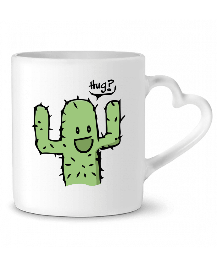Mug coeur cactus calin gratuit par Tête Au Carré