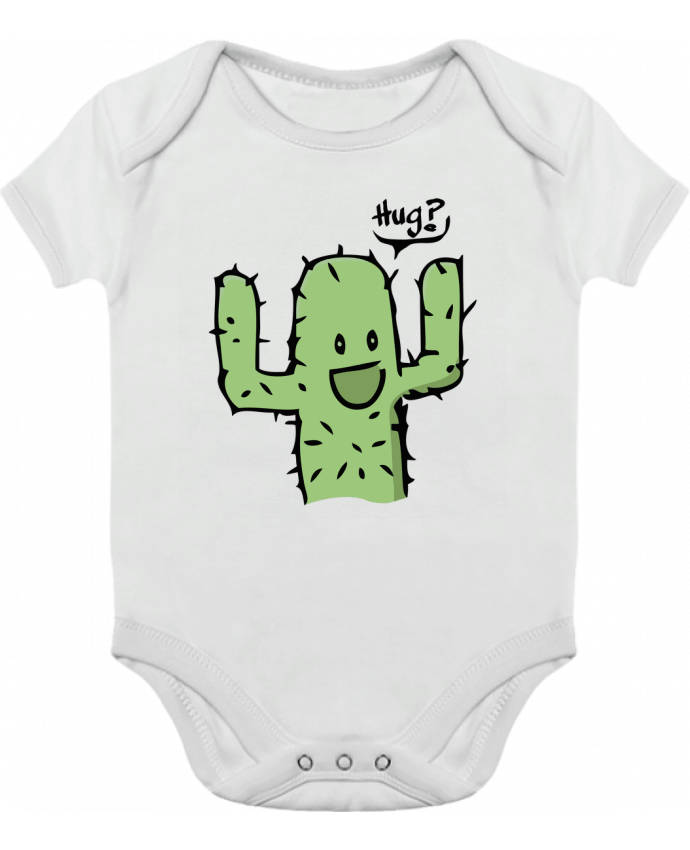Body bébé manches contrastées cactus calin gratuit par Tête Au Carré