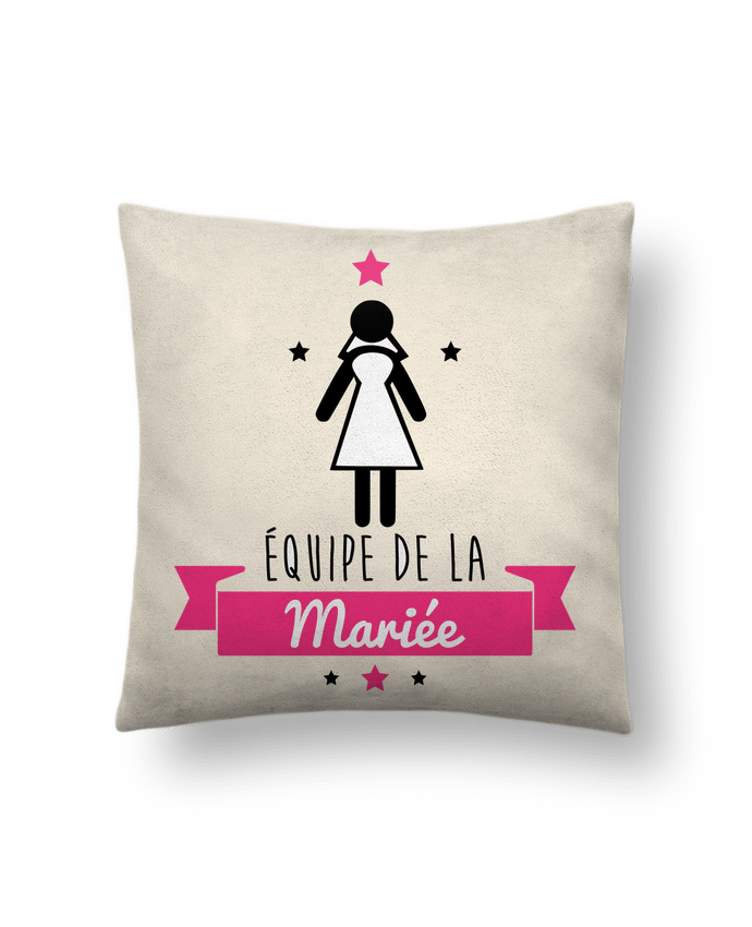 Coussin suédine Equipe de la mariée par Benichan