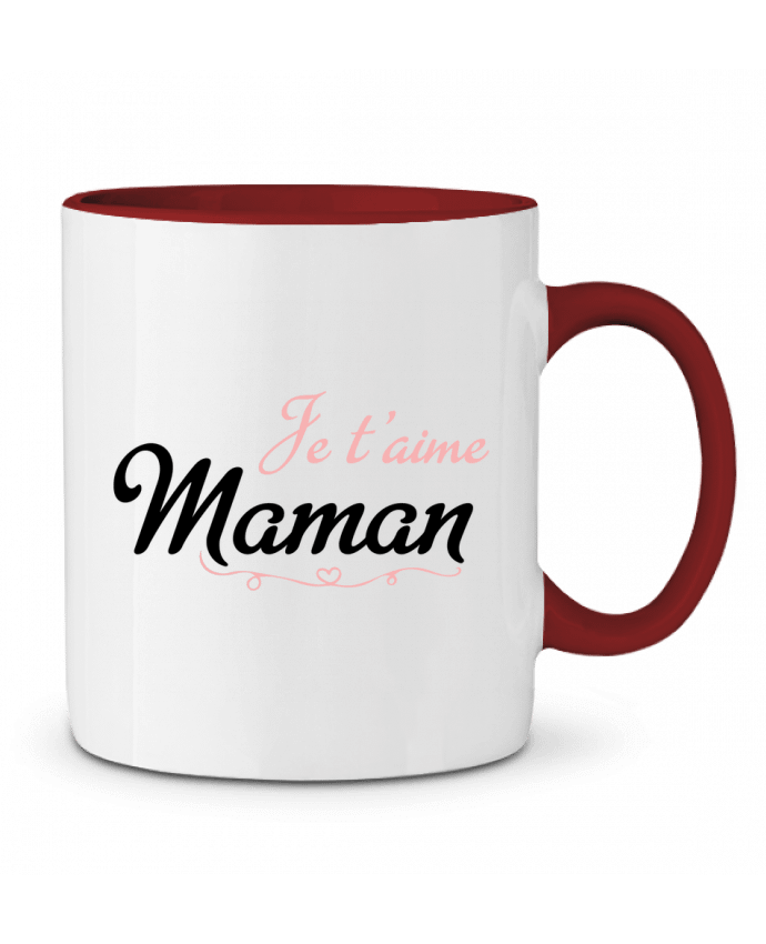Mug bicolore Je t'aime Maman tunetoo
