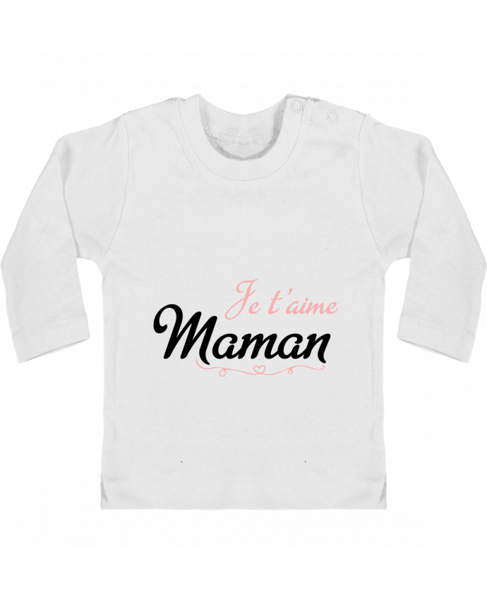 T-shirt bébé Je t'aime Maman manches longues du designer tunetoo