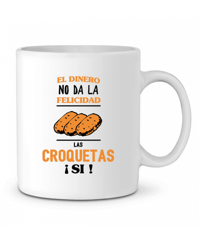Mug  El dinero no da la felicidad, las croquetas si ! par tunetoo
