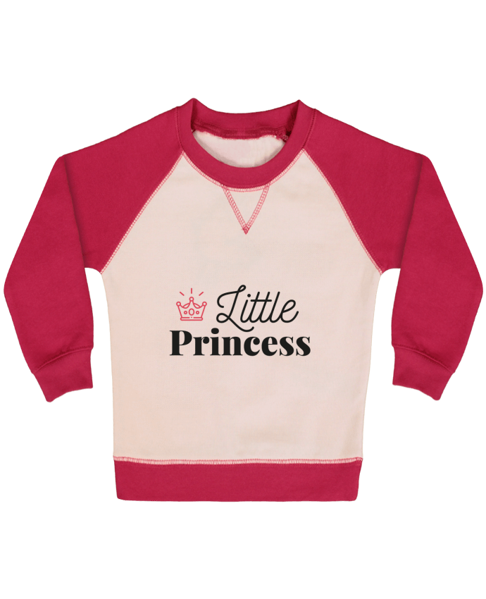 Sweatshirt Baby crew-neck sleeves contrast raglan Little princess by arsen