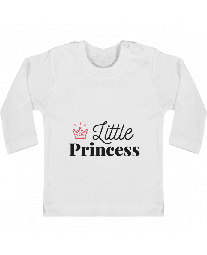 Baby T-shirt with press-studs long sleeve Little princess manches longues du designer arsen