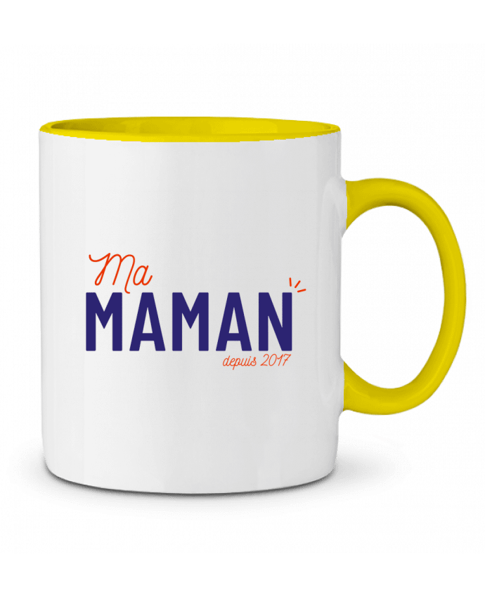 Two-tone Ceramic Mug Ma maman depuis 2017 arsen