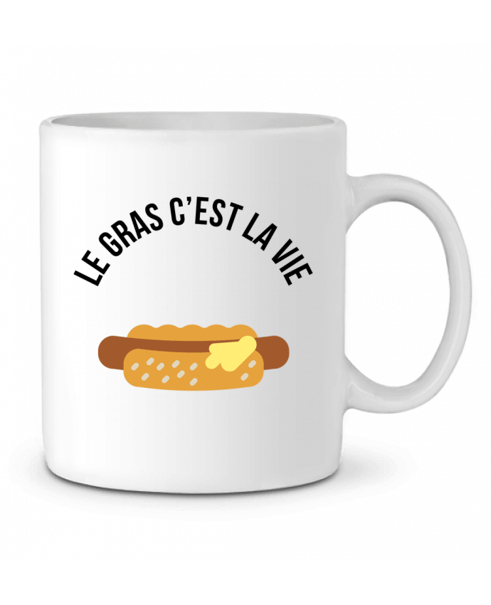 Ceramic Mug Le gras c'est la vie by tunetoo