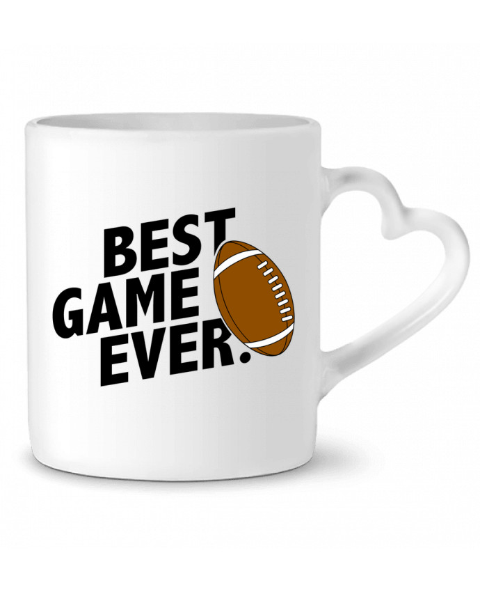 Mug Heart BEST GAME EVER Rugby by tunetoo