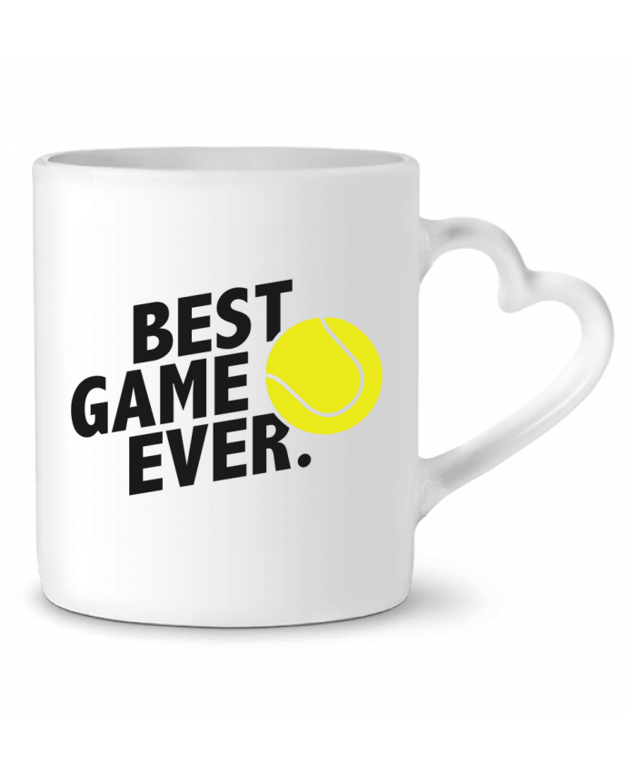 Mug Heart BEST GAME EVER Tennis by tunetoo